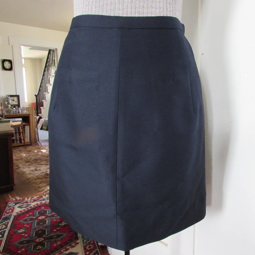 J. CREW Solid Navy Blue Skirt